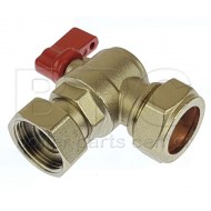 Heatline Heating Flow Isolation Valve D002160280-1 Red Handle